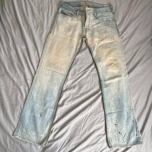 Diesel Zatiny Distressed Bootcut Jeans Paint Splatter Y2K Made in Italy 31x32